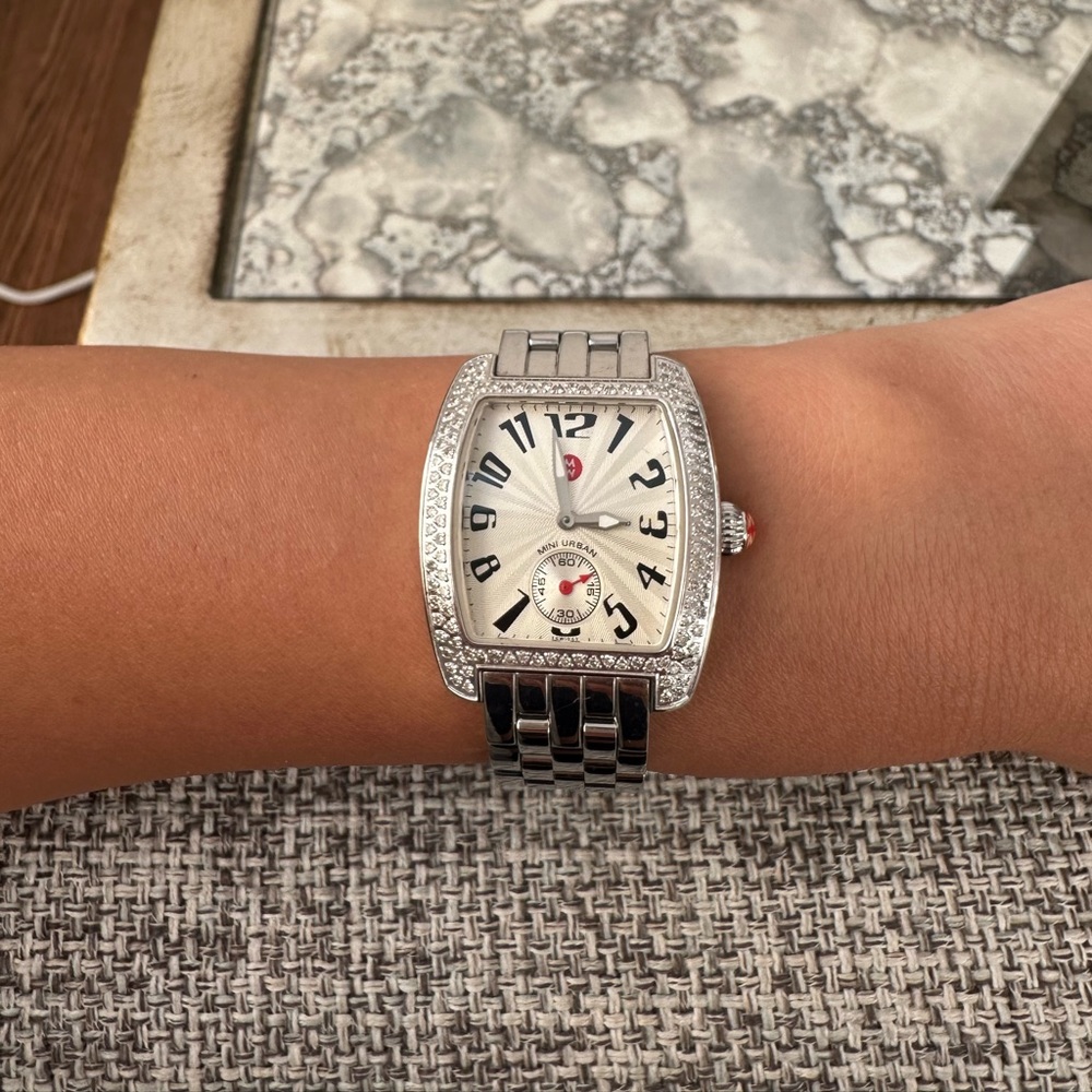 Michelle Watch stainless steel mini urban with diamonds